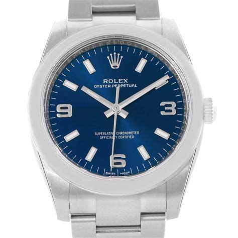 rolex airking blue arabic dial domed bezel mens watch|Rolex Oyster Perpetual 34 Air.